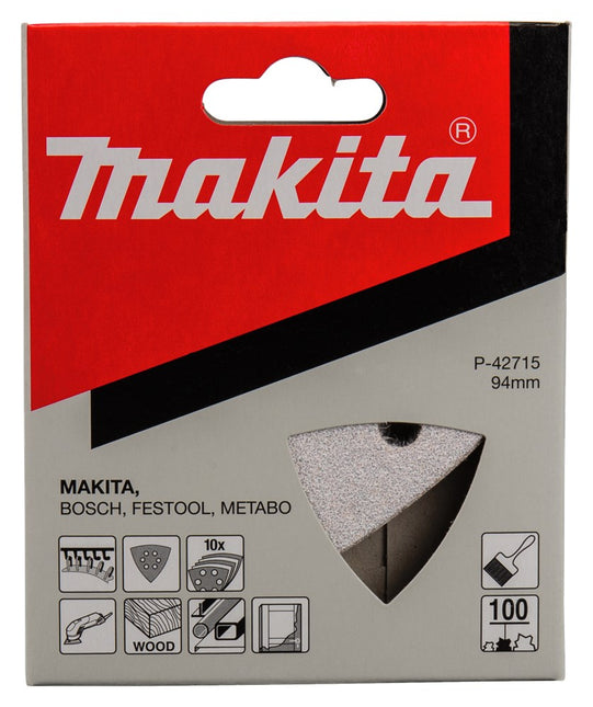 Makita SET Schuurvel K100 10st Wit 3-K White V. – P-42715