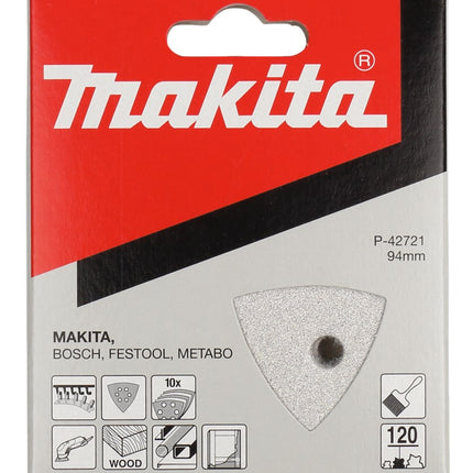 Makita SET Schuurvel K120 10st Wit 3-K White V. – P-42721