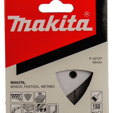 Makita SET Schuurvel K150 10st Wit 3-K White V. – P-42737