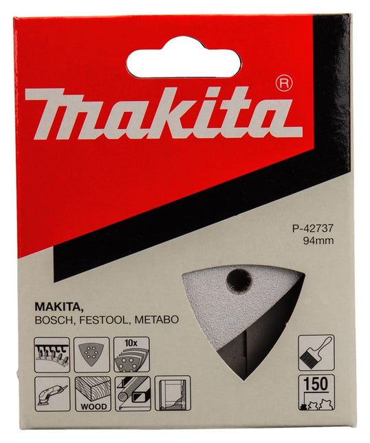 Makita SET Schuurvel K150 10st Wit 3-K White V. – P-42737