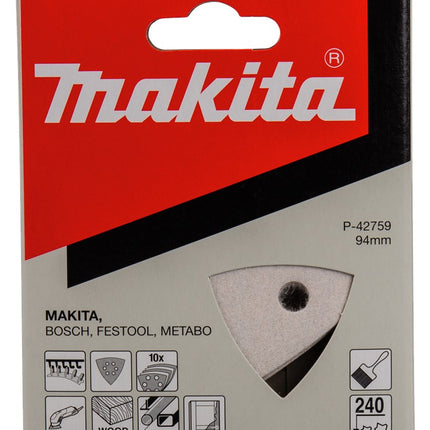 Makita SET Schuurvel K240 10st Wit 3-K White V. – P-42759