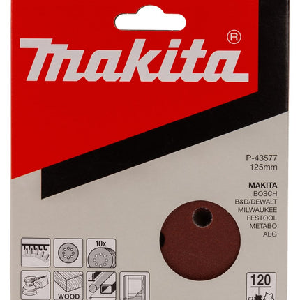 Makita Schuurschijf 125mm K120 Red Velcro – P-43577
