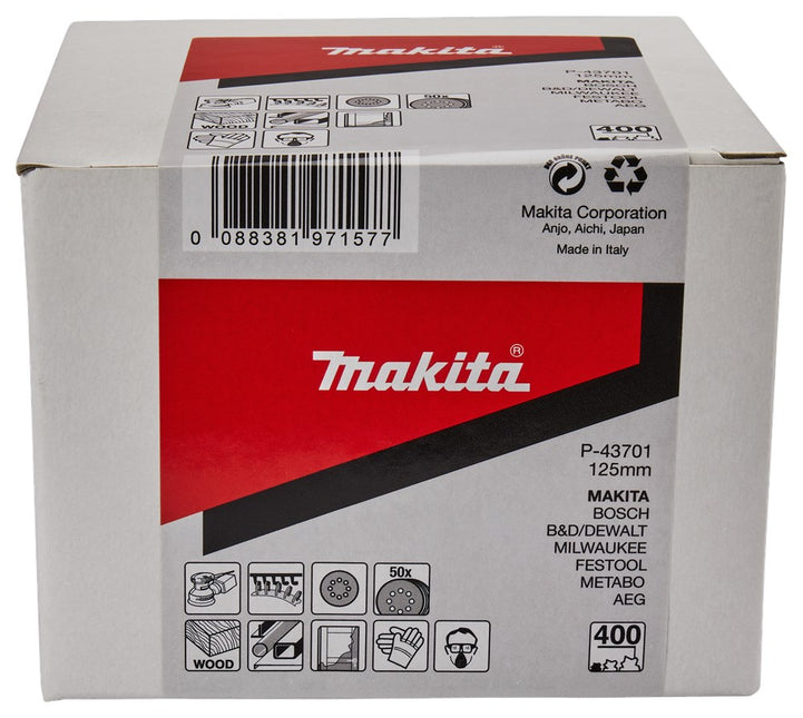 Makita Schuurschijf 125mm K400 Red Velcro Schuurvel – P-43701