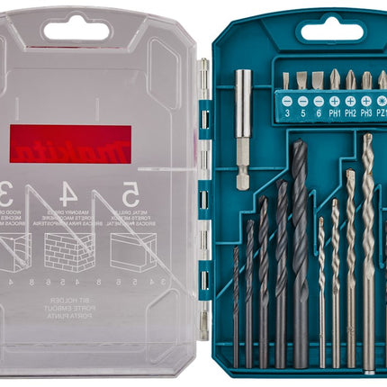 Makita BOOR-/schroefbitset 22-Delig Boren/schroefbit Set – P-44002