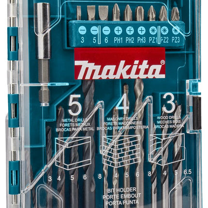 Makita BOOR-/schroefbitset 22-Delig Boren/schroefbit Set – P-44002