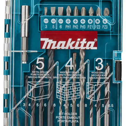 Makita BOOR-/schroefbitset 22-Delig Boren/schroefbit Set – P-44002