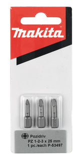 Makita Schroefbitset PZ1/2/3X25mm – P-53497