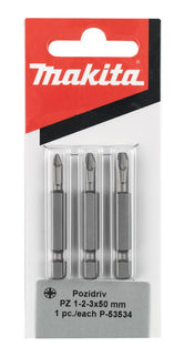 Makita Schroefbitset PZ1/2/3X50mm 1/4" – P-53534