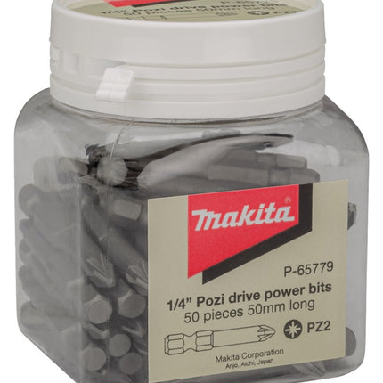 Makita Schroefbit PZ2X50mm in POT 50 stuks – P-65779