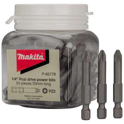 Makita Schroefbit PZ2X50mm in POT 50 stuks – P-65779