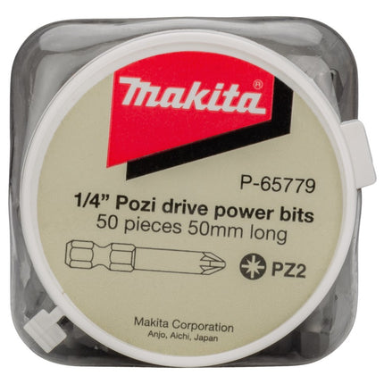 Makita Schroefbit PZ2X50mm in POT 50 stuks – P-65779