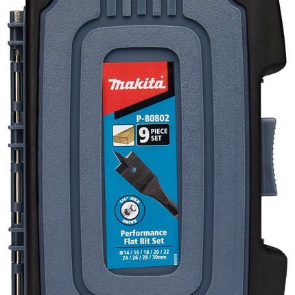 Makita Speedborenset 9-Delig 1/4" ZK Vorm E – P-80802