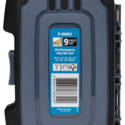 Makita Speedborenset 9-Delig 1/4" ZK Vorm E – P-80802