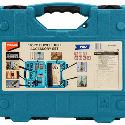 Makita BOOR-/schroefbitset 105-Delig Boor/schroefbit Set – P-90364