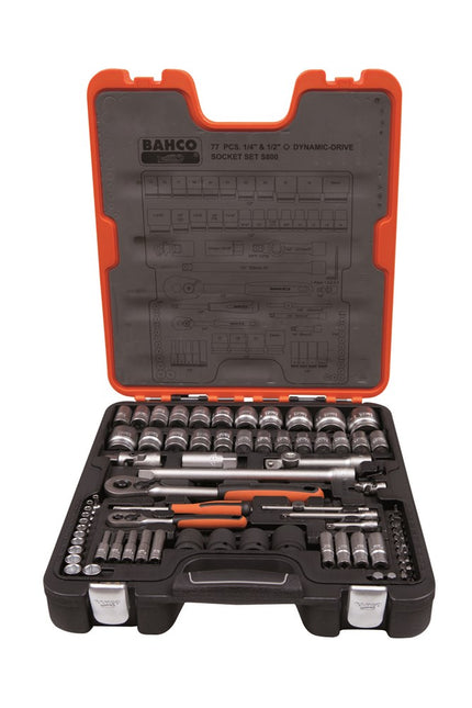Bahco Doppenset 1/4" 1/2" 77D – S800
