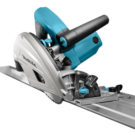 Makita SP6000J1X2 230V Invalcirkelzaag 165mm 2 Geleiderails 230V Set met Geleiderail in Foudraal