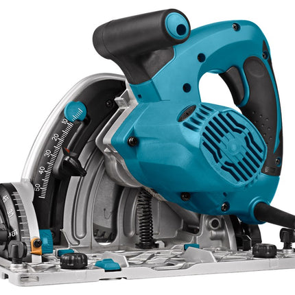 Makita SP6000J1X2 230V Invalcirkelzaag 165mm 2 Geleiderails 230V Set met Geleiderail in Foudraal
