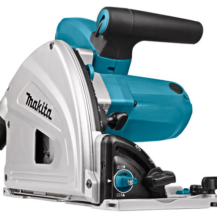Makita SP6000J1X2 230V Invalcirkelzaag 165mm 2 Geleiderails 230V Set met Geleiderail in Foudraal