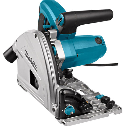 Makita SP6000J1X2 230V Invalcirkelzaag 165mm 2 Geleiderails 230V Set met Geleiderail in Foudraal