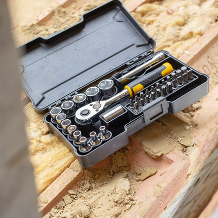 STANLEY DOPSLEUTELSET  COMPACT 1/4"     37-DELIG