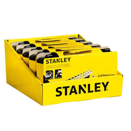 STANLEY DOPSLEUTELSET  COMPACT 1/4"     37-DELIG