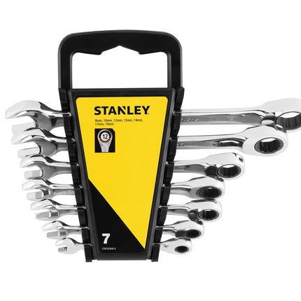 STANLEY RINGSTEEKSLEUTELSET             MET RATELRING 7-DELIG