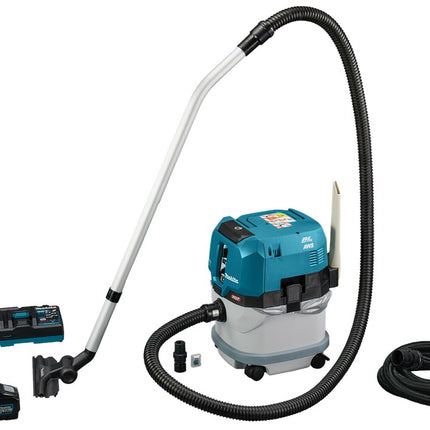 Makita VC004GLT21 40V Max Stofzuiger met 5.0Ah Accu 2st en Duo Snellader