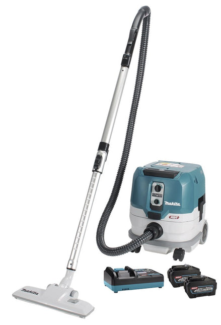 Makita VC005GLM201X Stofafzuiging 40V Max Stofzuiger 2X 4.0Ah Accu en Snellader in Doos