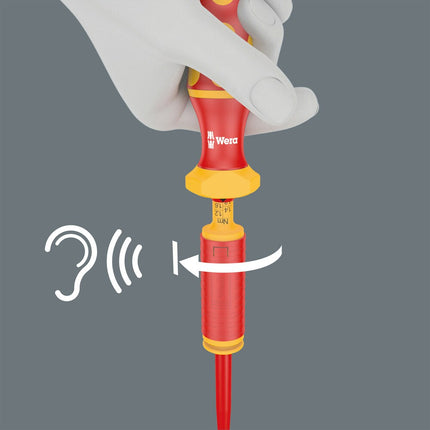 <b>Hoor- en voelbaar kliksignaa</b><br/>Duidelijk hoor- en voelbaar kliksignaal bij het bereiken van het draaimoment.