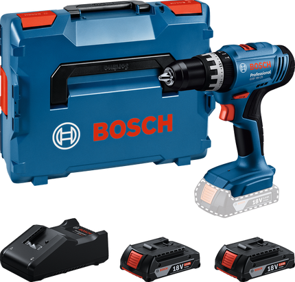BOSCH GSB 18V-25 KLOPSCHROEFBOORMACHINE L-BOXX - 2X GBA 18V 2,0 AH EN LADER