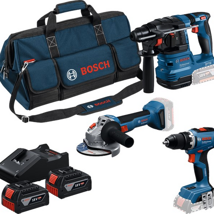 BOSCH 3-TOOLKIT 18V GSR+GWS+GBH