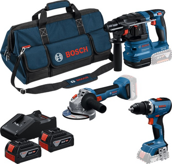 BOSCH 3-TOOLKIT 18V GSR+GWS+GBH