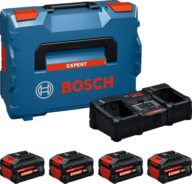 BOSCH STARTERSET EXBA18V-55 4 ACCU'S    2X EXBA18V-55, 2X EXBA18V-80 EN LADER