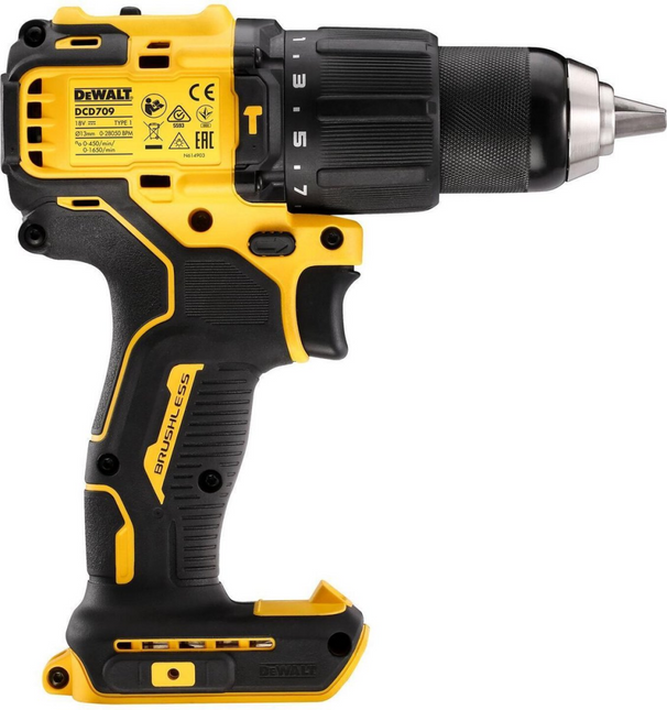 DeWalt DCD709N-XJ 18V XR BRUSHLESS COMPACTE    SCHROEF-/KLOPBOORMACHINE