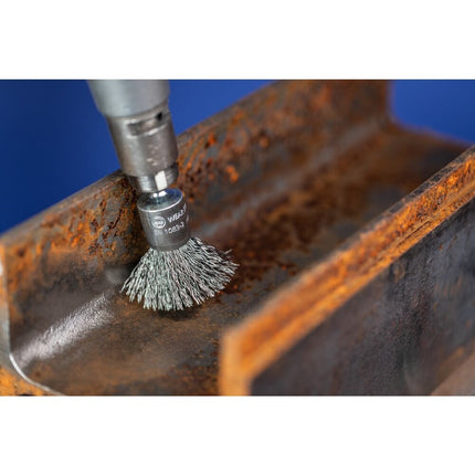 Afbeelding PFERD TOOLS penseelborstels ongetordeerd op stift