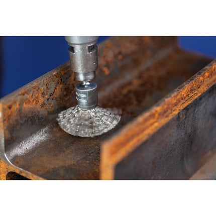 Afbeelding PFERD TOOLS penseelborstels ongetordeerd op stift