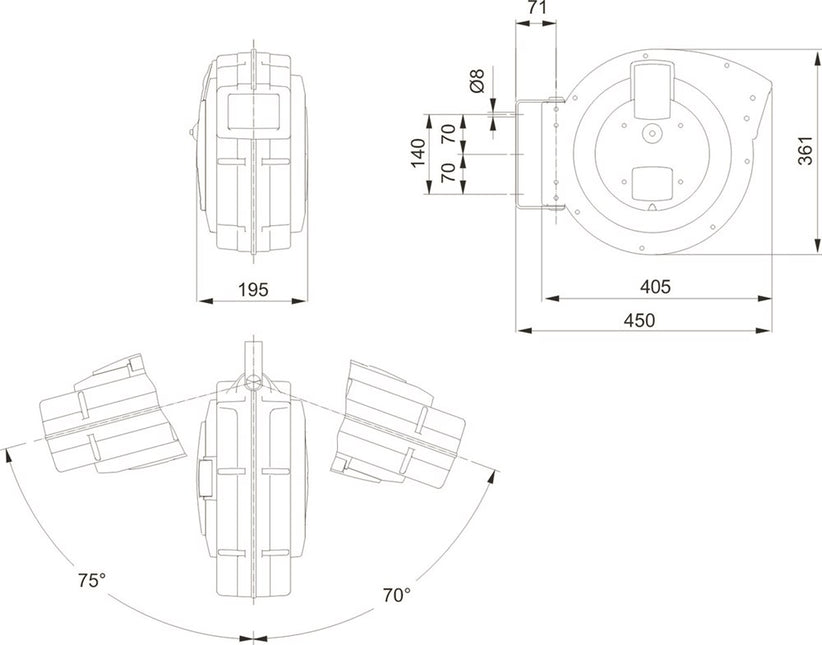 Bahco Kabelhaspel 15M – BLCR400E