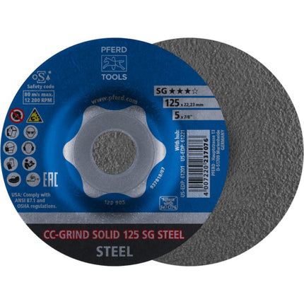 Afbeelding PFERD TOOLS afbraamschijf ergonomisch CC-GRIND-SOLID SG-STEEL