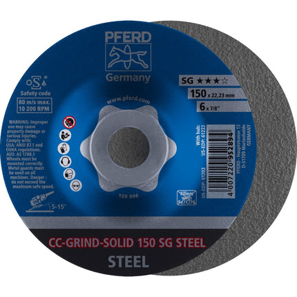 Afbeelding PFERD TOOLS afbraamschijf ergonomisch CC-GRIND-SOLID SG-STEEL