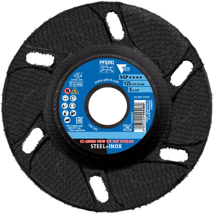 Afbeelding PFERD TOOLS cc-grind view sgp steelox met victograin-slijpkorrel ???? CC-GRIND VIEW 125 SGP STEELOX