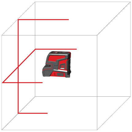 Levelfix CL202R RODE Kruislijnlaser Set met Statief 1,5M – 556220