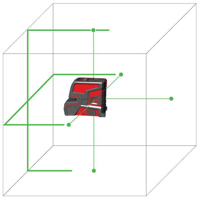 Levelfix CL206G Kruis PUNT Lijnlaser Setgroen met Statief 1,5M – 556228