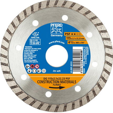 Afbeelding PFERD TOOLS diamant zaagblad droog DG PSF