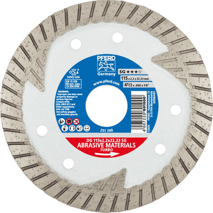 Afbeelding PFERD TOOLS diamant zaagblad droog DG SG