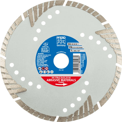 Afbeelding PFERD TOOLS diamant zaagblad droog DG SG