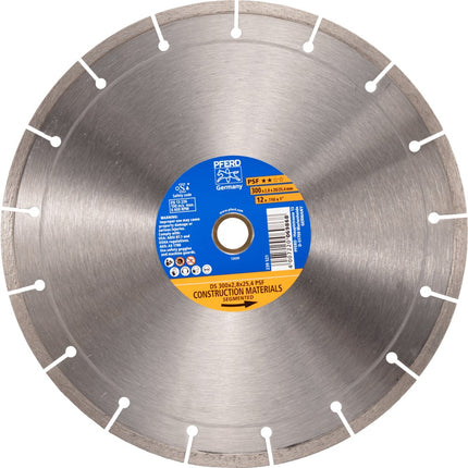 Afbeelding PFERD TOOLS diamant-doorslijpschijven voor de bouwindustrie, uitvoering gesegmenteerd psf DS 300X2,8X20/25,4 START