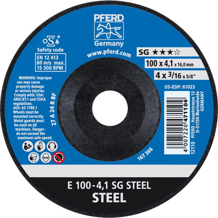 Afbeelding PFERD TOOLS afbraamschijf staal/rvs E SG STEEL