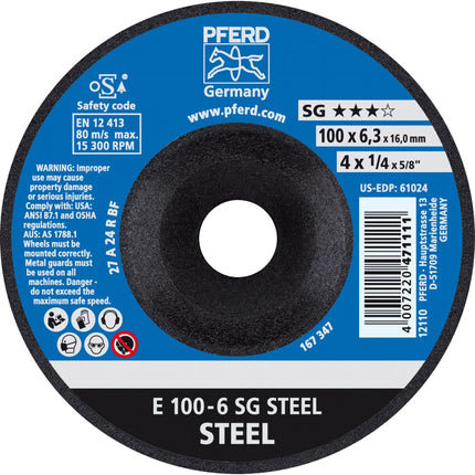 Afbeelding PFERD TOOLS afbraamschijf staal/rvs E SG STEEL