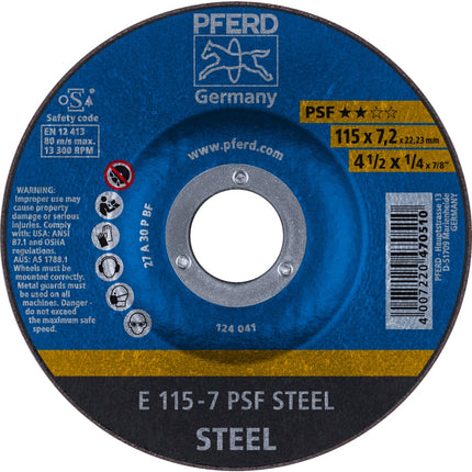 Afbeelding PFERD TOOLS afbraamschijf staal E PSF STEEL