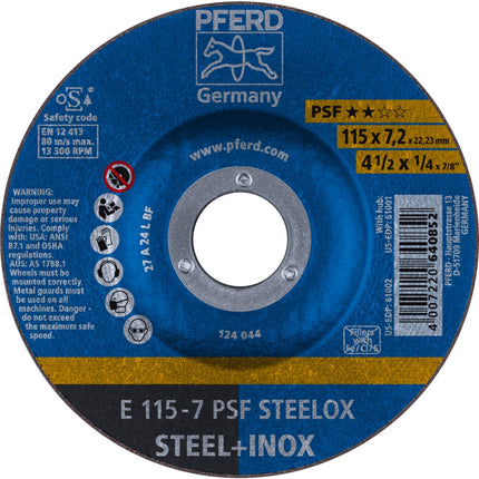 Afbeelding PFERD TOOLS afbraamschijf staal/rvs E PSF STEELOX